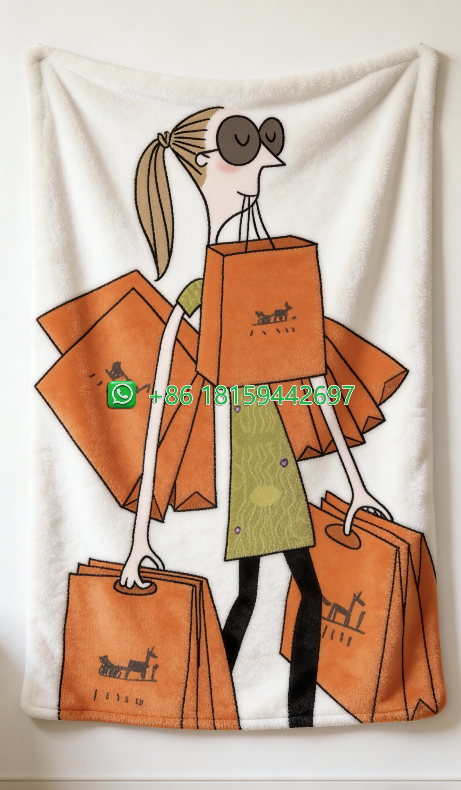 Hermes Throw Blankets